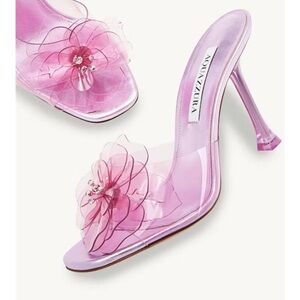 Aquazzura Lavender Zsa Zsa Floral Mule